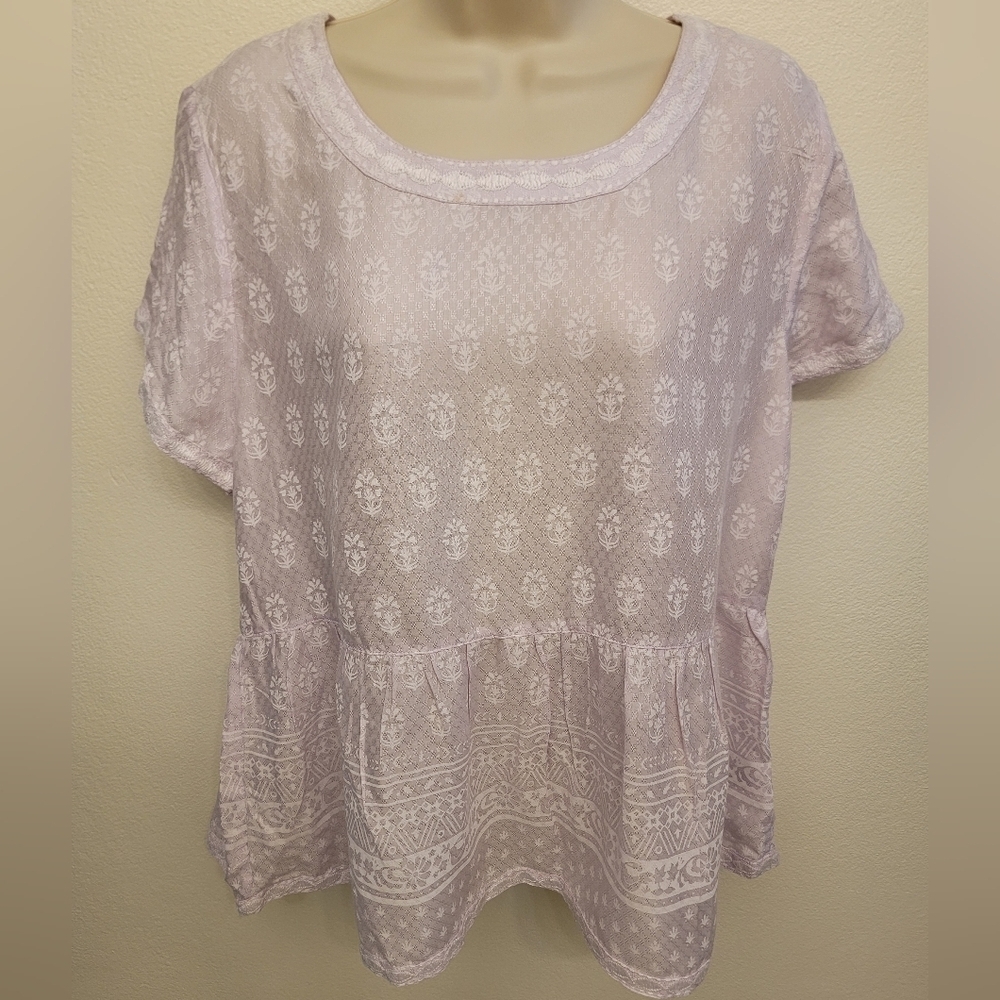 NWT Sigrid Olsen Ladies Blouse with Peplum Waist